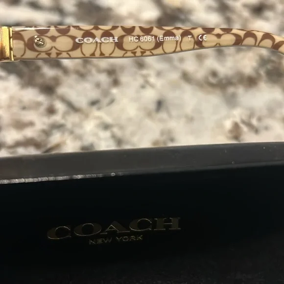 Coach Eyewear with Black and Gold Frame - Picture 2 of 2
